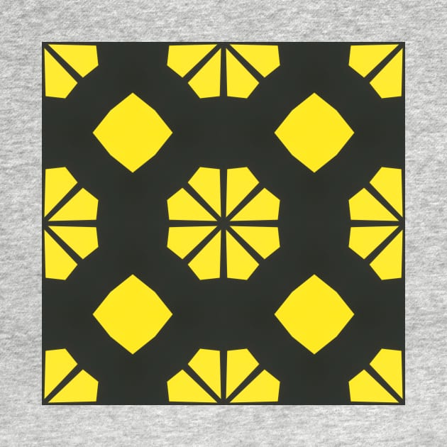 Black and Yellow Honey Bee Colors Pattern 3 by BubbleMench